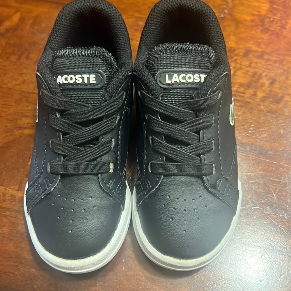 Lacoste black sneakers toddler 7.5